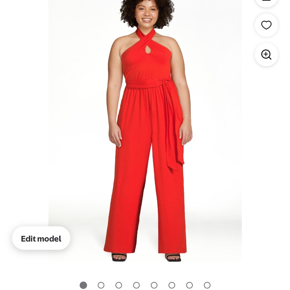 Red Halter Jumpsuit
